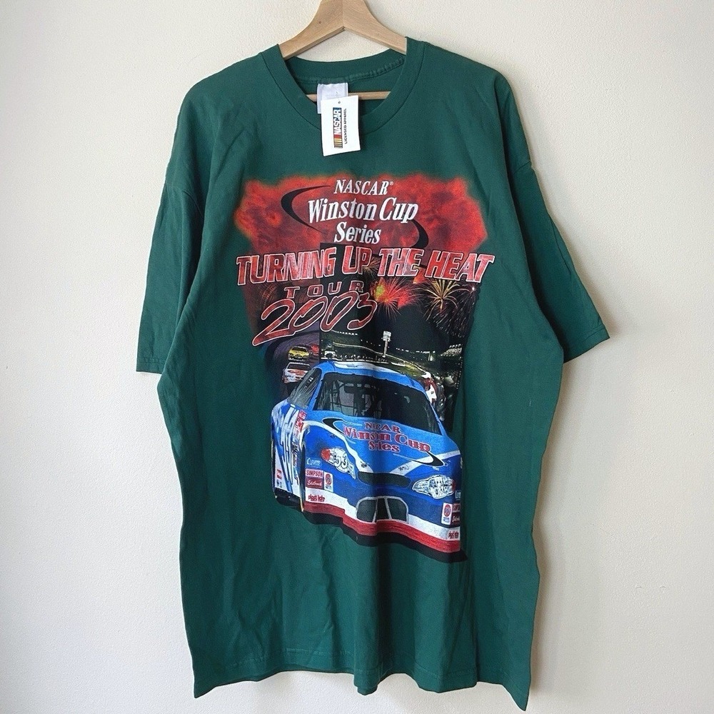 NWT Vintage y2k Nascar Winston Cup Series 2003 Art Green Tee -‎ XXL